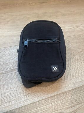 Black Thread Wallet Crossbody Belt Bag - Minimal Everyday Carry